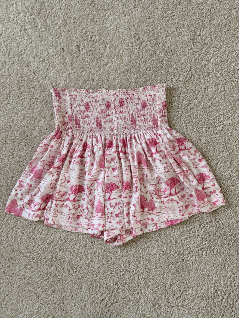 Koch Erica Pink Toile Smocked Waist Erica Skirt Skort